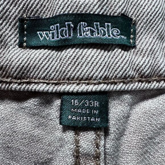 Wild fable high rise Bermuda Jean shorts light brown size 16 (33) - Picture 8 of 13